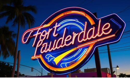 neon sign outside Fort Lauderdale strip club